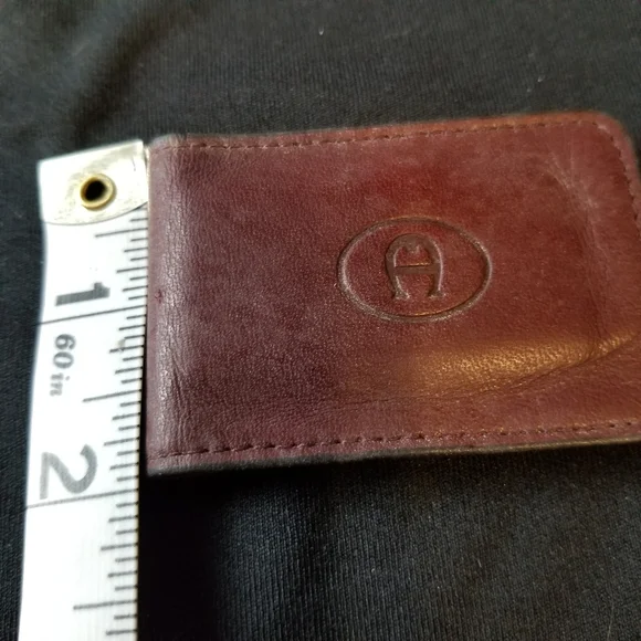 Vintage Etienne Aigner Leather Magnetic Money Clip NIB
